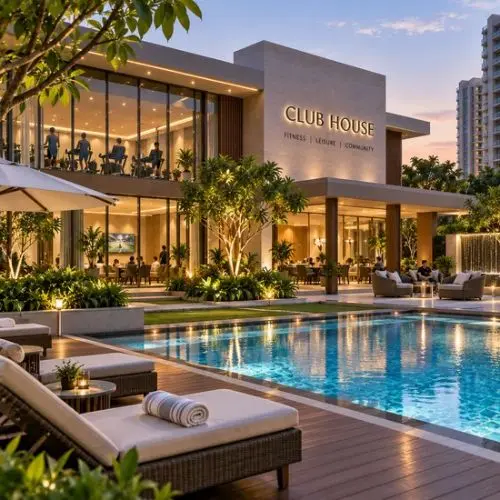 Luxury clubhouse interior at M3M Sector 108 Noida